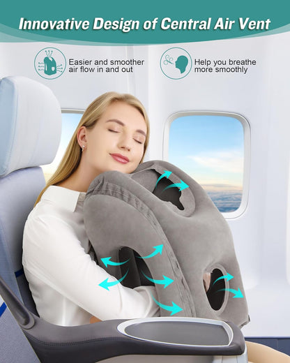 Supreme Travel Comfort Companion Pillow with Enhanced Chin Support