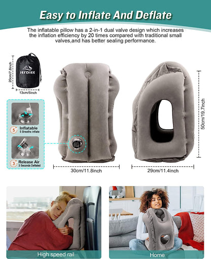 Supreme Travel Comfort Companion Pillow with Enhanced Chin Support