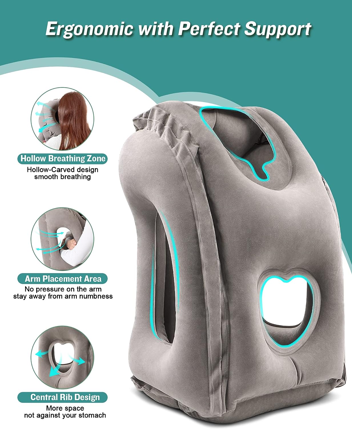 Supreme Travel Comfort Companion Pillow with Enhanced Chin Support