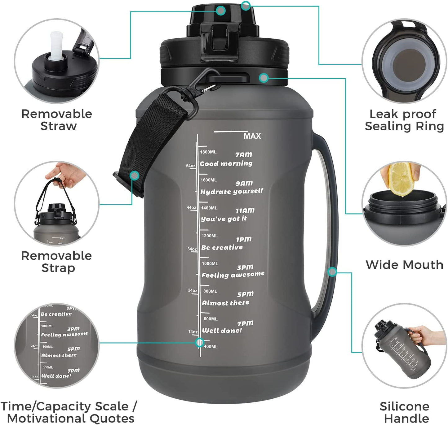 Foldable Silicone Travel Hydration Companion with Time Marker