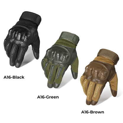 Tactical Touch Screen Gloves: Leather, Full-Fingered