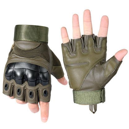 Tactical Touch Screen Gloves: Leather, Full-Fingered