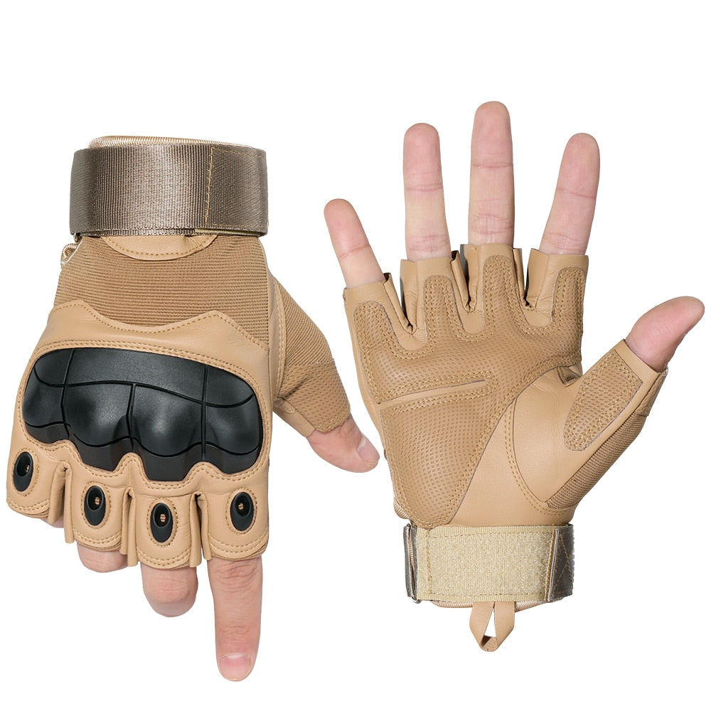 Tactical Touch Screen Gloves: Leather, Full-Fingered