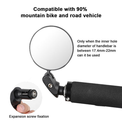 1PCS Foldable convex rearview mirror for bicycle