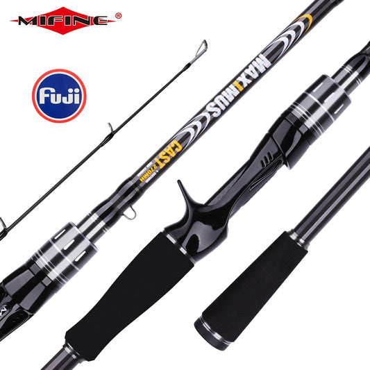 MIFINE MAXIMUS Lure Fishing Rod 1.8m 2.1m 2.4m 2.7m 3.0m30T Carbon Spinning Baitcasting FUJI Guide Travel Lure Rod 3-50g ML/M/MH