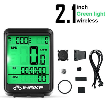 INBIKE Waterproof Bicycle Computer Wireless And Wired MTB Bike Cycling Odometer Stopwatch Speedometer Watch LED Digital Rate