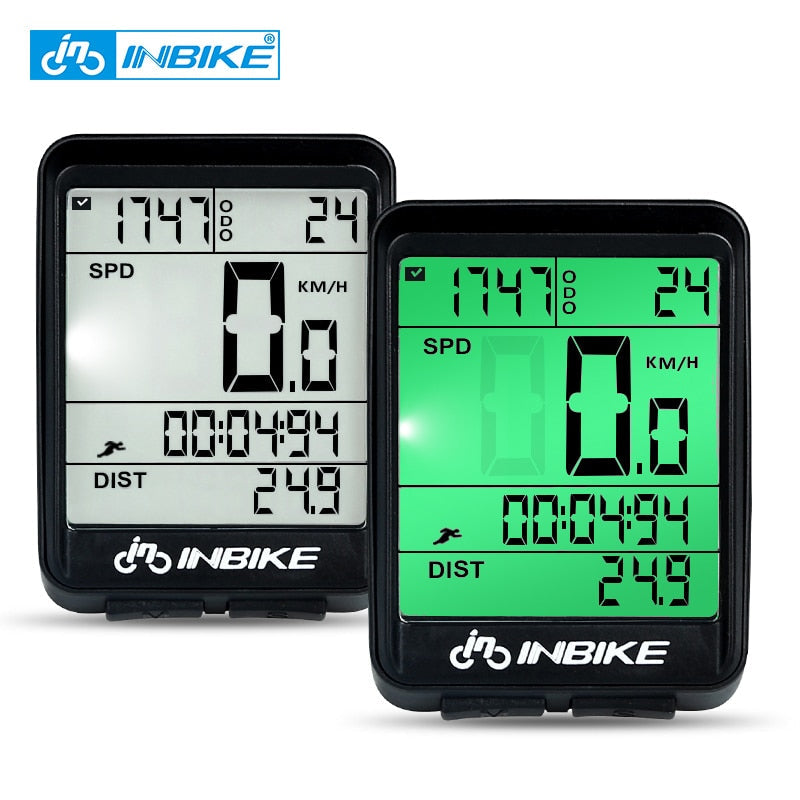 INBIKE Waterproof Bicycle Computer Wireless And Wired MTB Bike Cycling Odometer Stopwatch Speedometer Watch LED Digital Rate